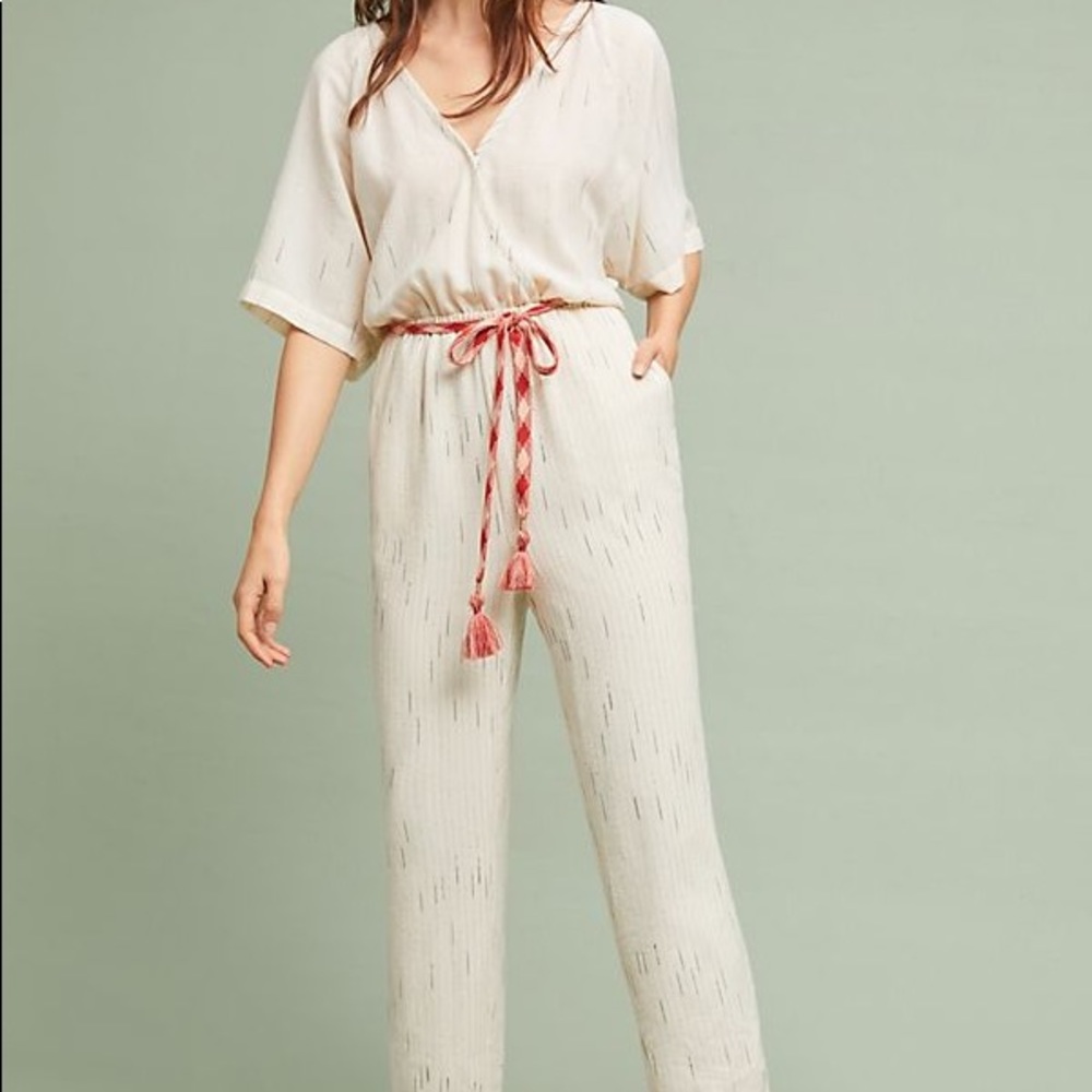 Feather bone by Anthropologie jumpsuit Sz L